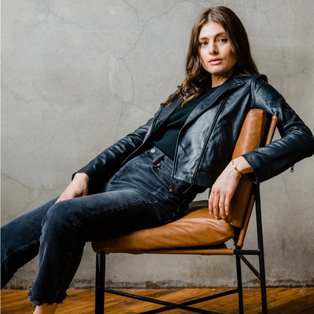 NWT Able Black Maha Leather Jacket - Large